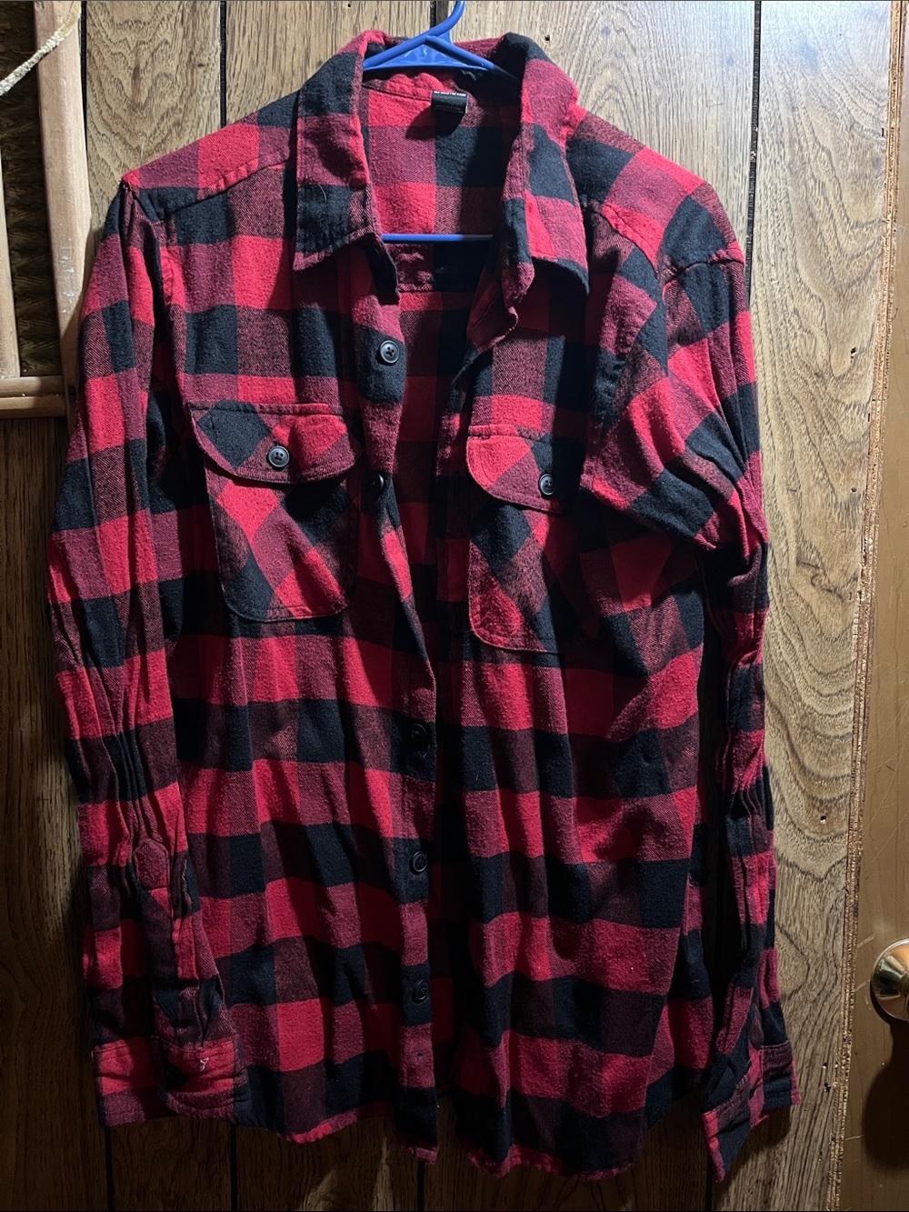 Red & Black Buffalo Plaid Button-Up Shirt